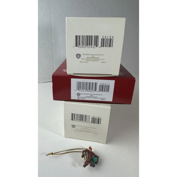 4 Looney Tunes Christmas Ornaments Taz Tweety Bugs Bunny Sylvester Holiday Sound - Picture 10 of 15